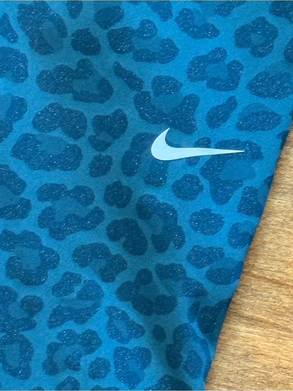 Nike Dri-FIT Emerald Green Leopard Print Athletic Leggings M